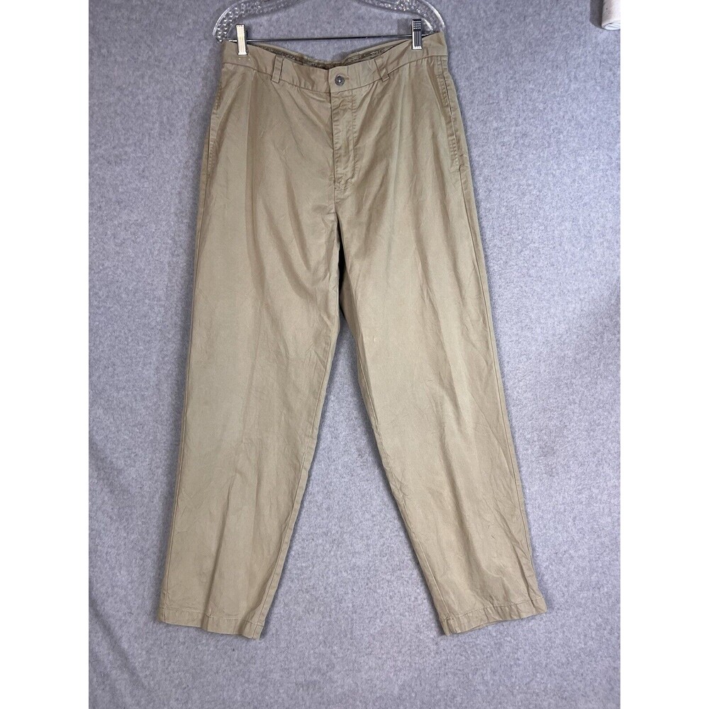 Tommy Bahama Mens Pants 36X32 Cotton Tencel blend Flat Front khaki Chino